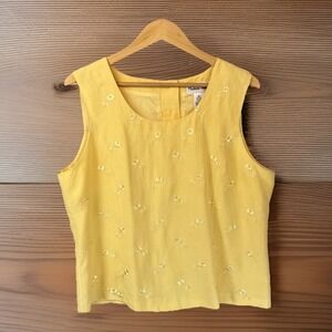 Madison Studio Yellow Floral Tank Top